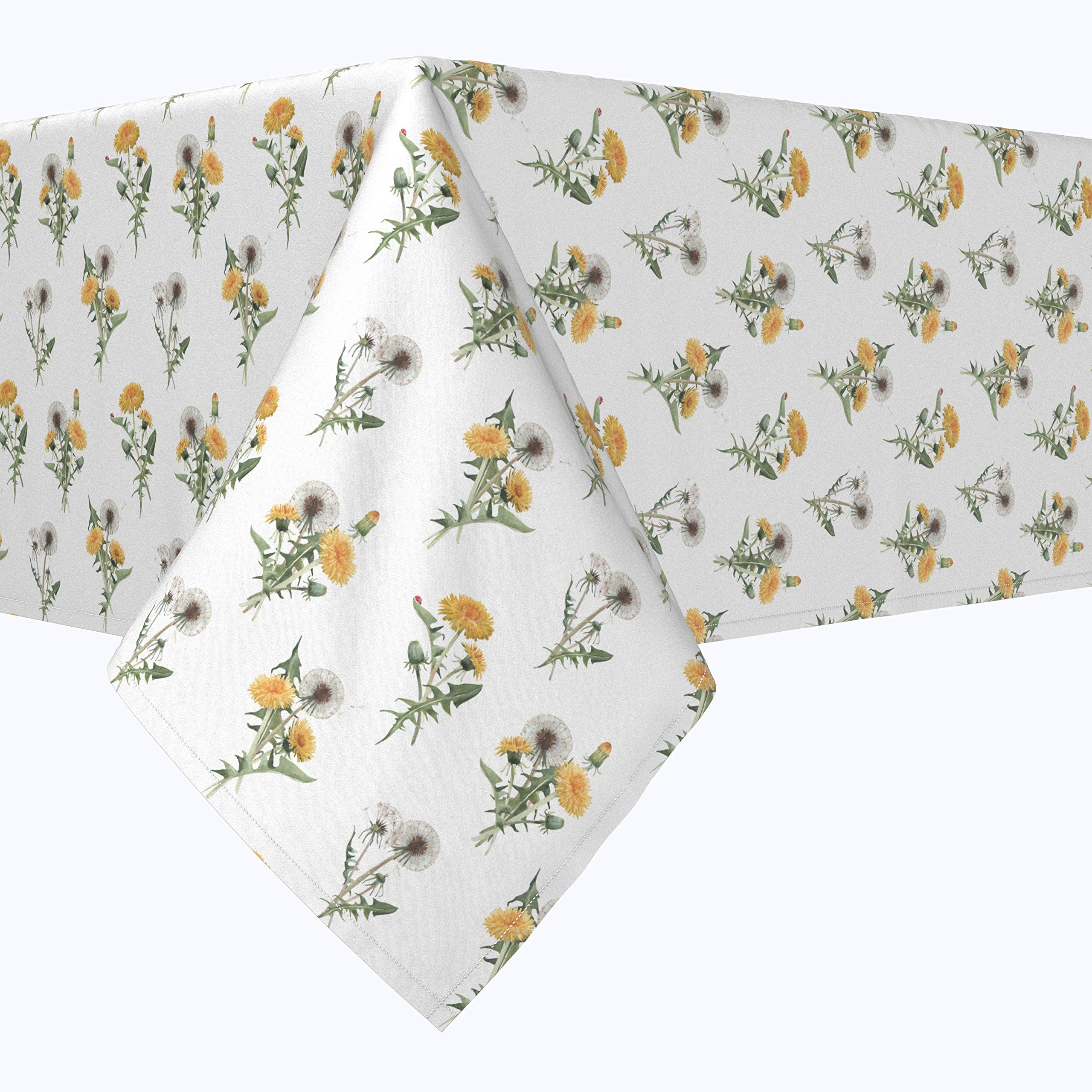 Machine Washable 100% Milliken Polyester Tablecloths & Table Runners - Dandelion Print (90