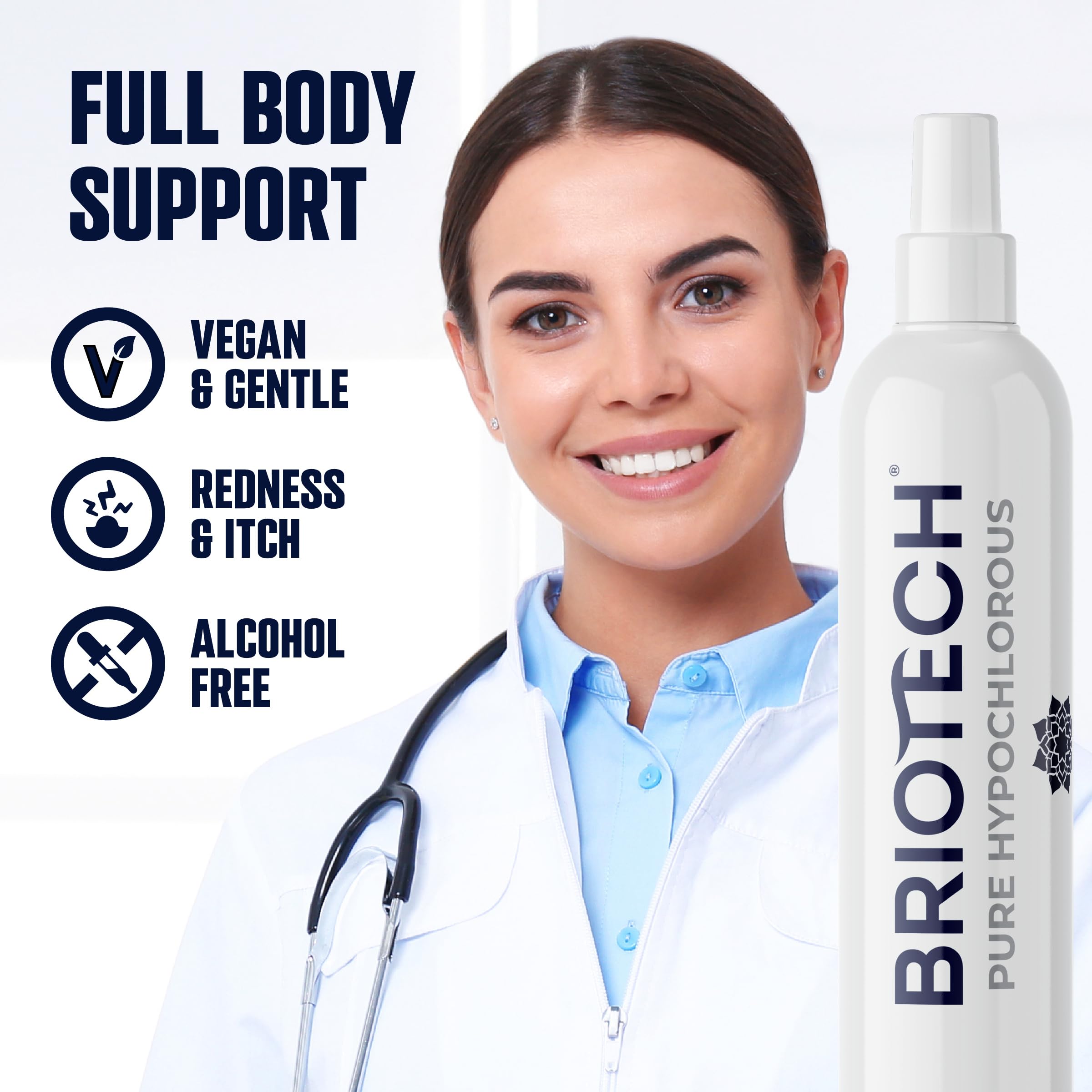 BRIOTECH Pure Hypochlorous Acid Cleaner | Premium HOCl Topical Solution | Multi-Purpose Disinfectant for Home, Skin & Pets | 1 Gallon Refill | Safe for Family & Pet Use | Ideal for Wound Care, Surface Cleaning & Air Purification