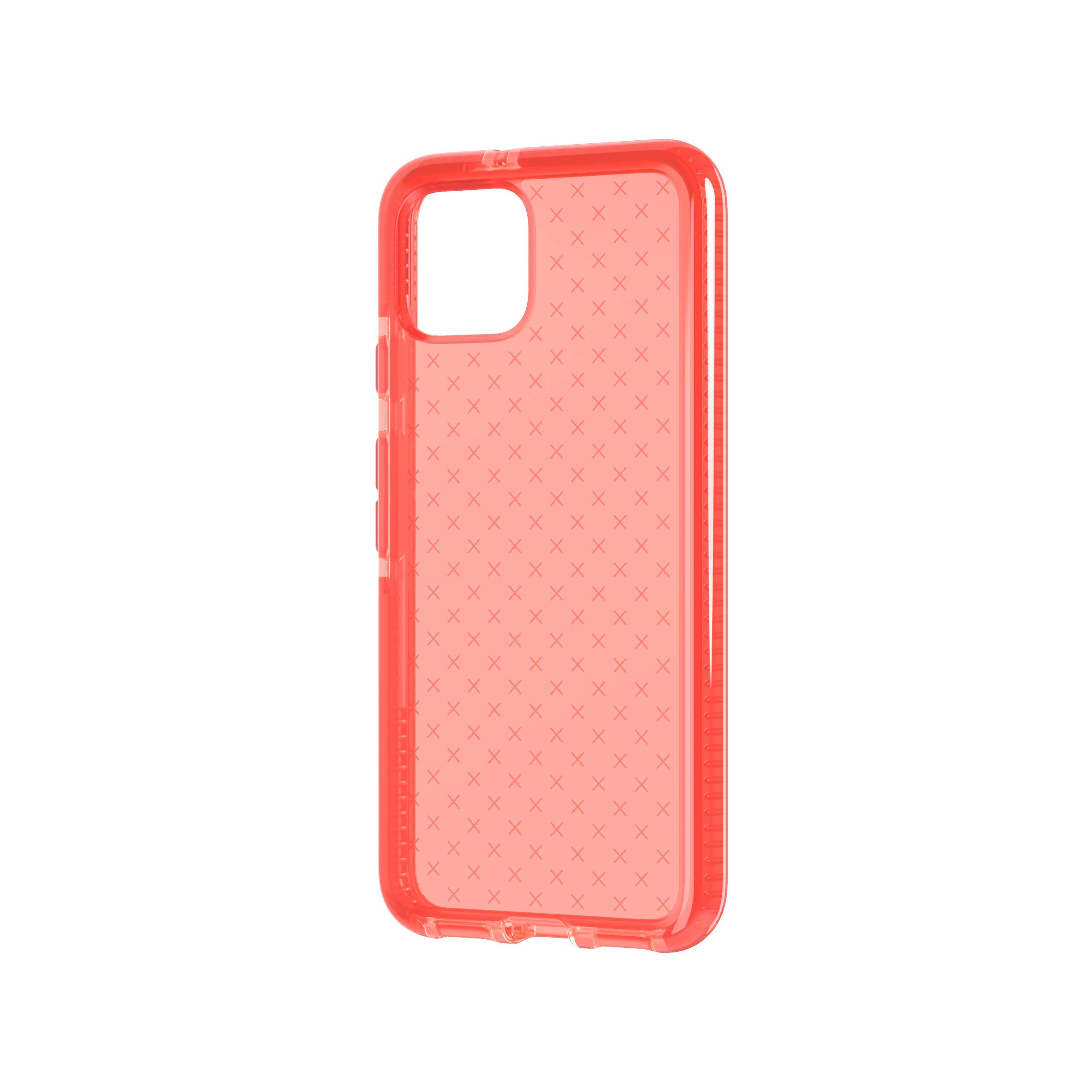Tech21 Evo Check Google Pixel 4 Case - Coral, Antimicrobial & 12ft Drop Protection for Outdoor Use