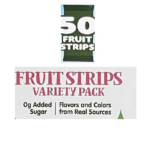 Stretch Island All-Natural Fruit Leather Snacks Variety Pack - Cherry, Apple, Strawberry, Apricot, Grape, Raspberry - 0.5oz No Sugar Added (50 Count) | Healthy On-the-Go Snack for Kids, Hiking, Lunch Boxes & Road Trips