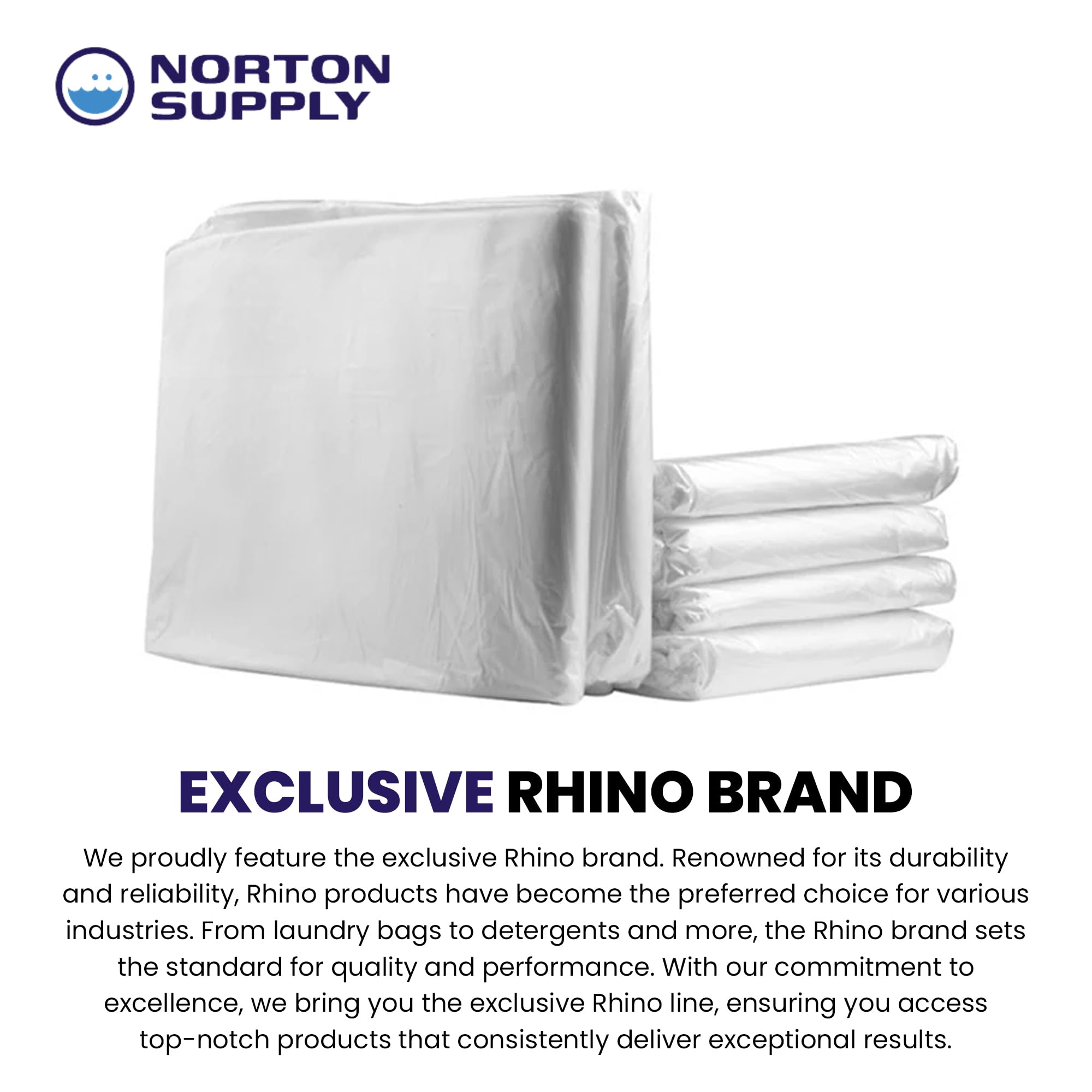 Rhino Heavy Duty 30 Gallon Clear Plastic Storage Bags - Waterproof, Reusable Jumbo Size for Clothes, Comforters, Bedding & Travel Supplies - Perfect for Packing, Moving & Home Organization