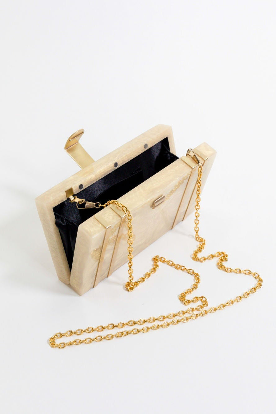 Luxury Golden Evening Clutch for Women - Elegant Handbag for Parties, Weddings & Special Occasions