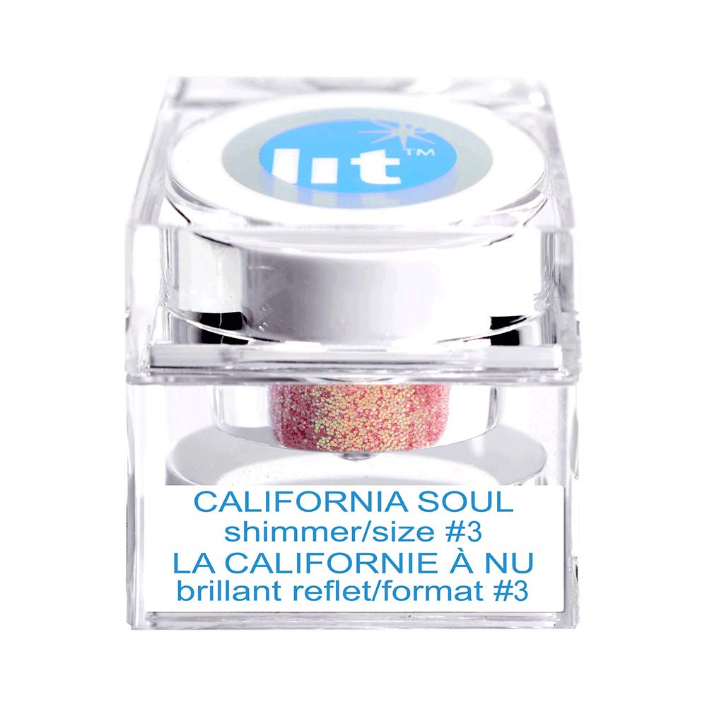 Lit Cosmetics Vegan Glitter Shimmer - California Soul #3 (4g) | Cruelty-Free Makeup for Eyes, Face & Body | Perfect for Festivals, Parties & Special Occasions