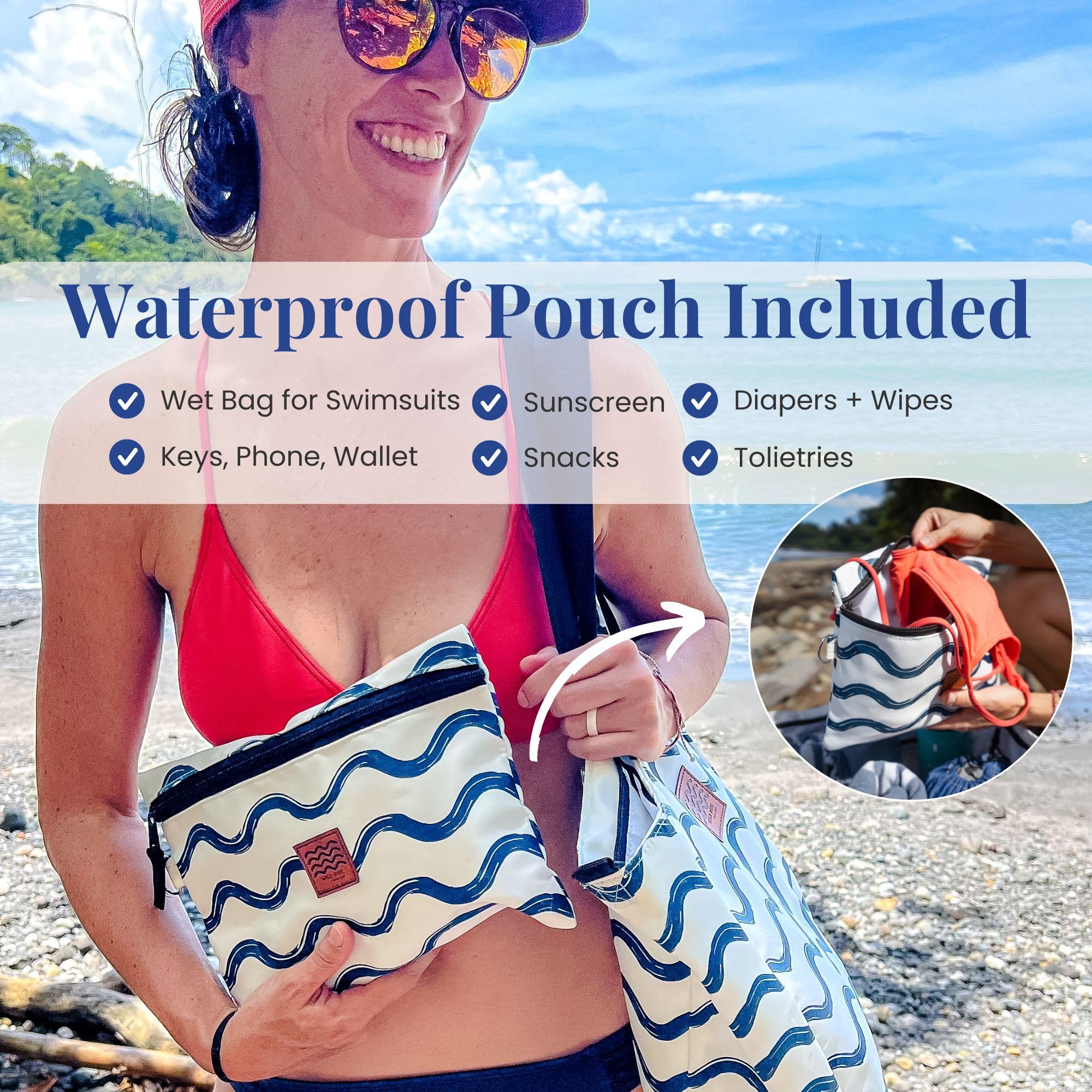 Foldable Travel Tote Bag for Women - Lightweight Packable Beach Bag for Pool, Lake & Cruise Essentials | Perfect for Vacation, Travel & Summer Outings