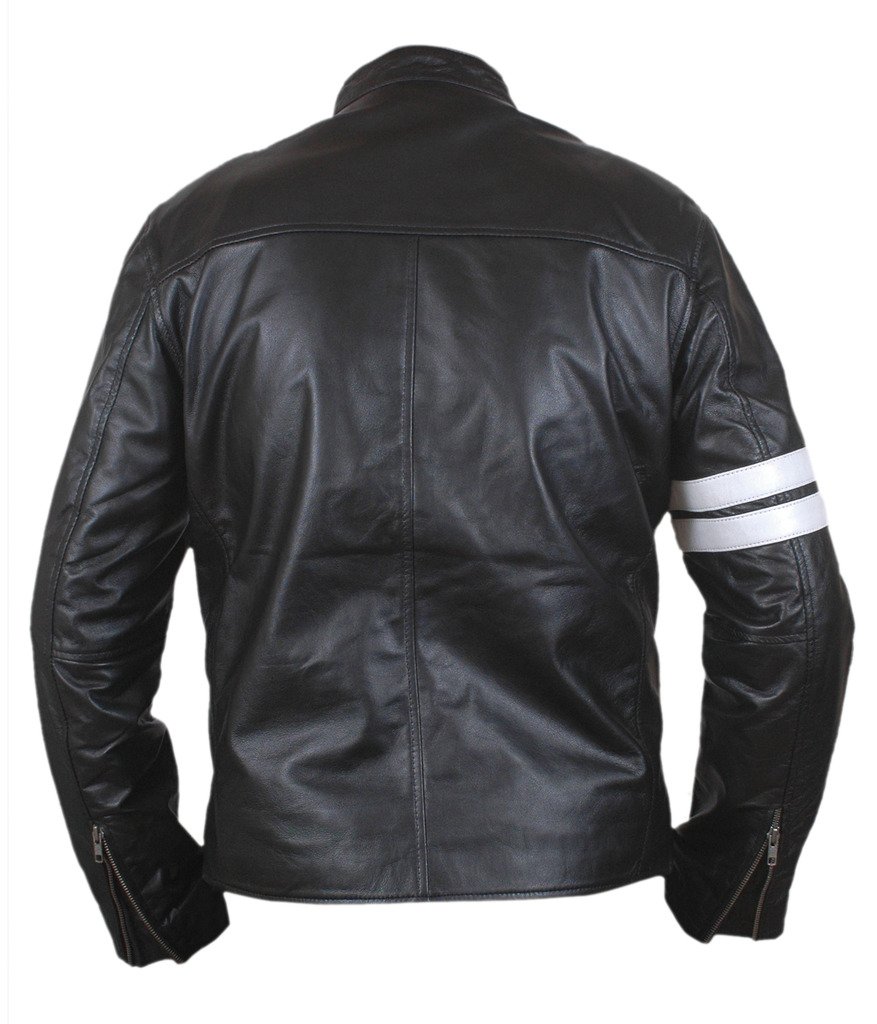 F&H Men's Genuine Leather Jacket - San Francisco John Tanner Gaming Style - Premium Biker Jacket for Men | Perfect for Motorcycle Riding, Cosplay & Casual Wear