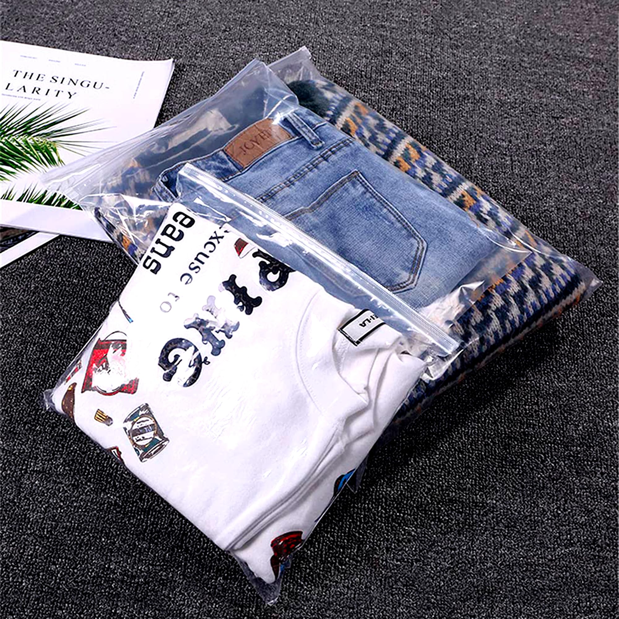 1000 Pack 13x15 Inch Clear Reclosable Zipper Bags - 2 Mil Thick Waterproof Resealable Plastic Storage Bags for Organizing Weed, Pills, Jewelry, Samples & Small Items - Perfect for Home, Office, Travel & Craft Storage