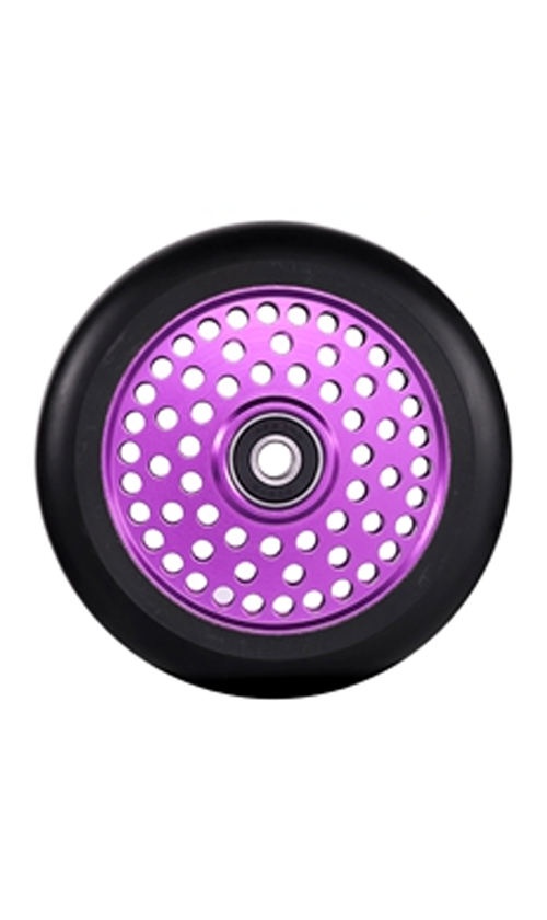Huoli SW20 Honey Core Scooter Wheels - High Performance 100mm PU Wheels for Electric Scooters (Black/Purple) - Perfect for Commuting, Urban Riding & Outdoor Adventures