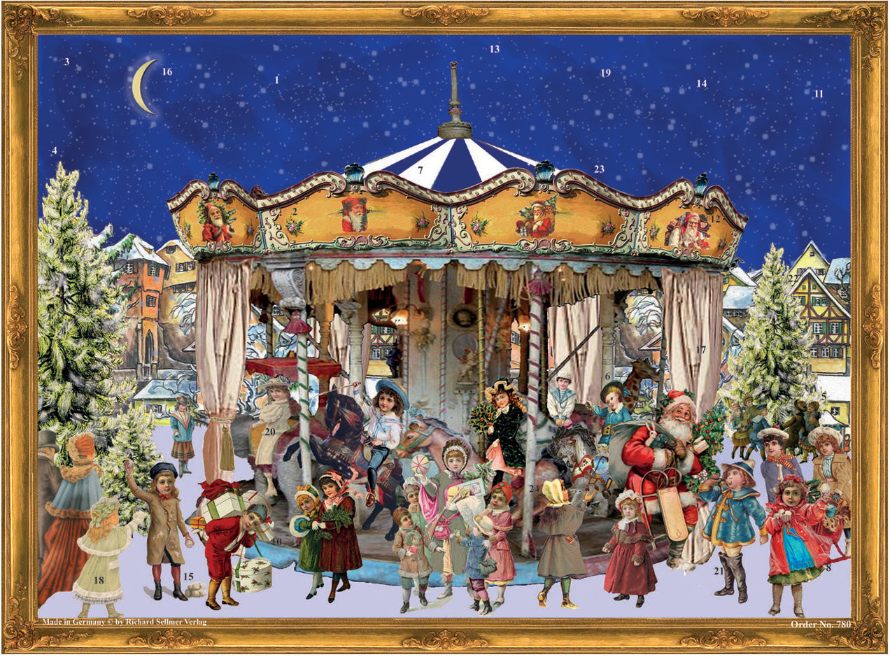 Large Traditional German Advent Calendars - Old World Victorian Style Christmas Countdown Calendar for Kids & Adults | Perfect for Holiday Decor, Gift Giving & Family Traditions