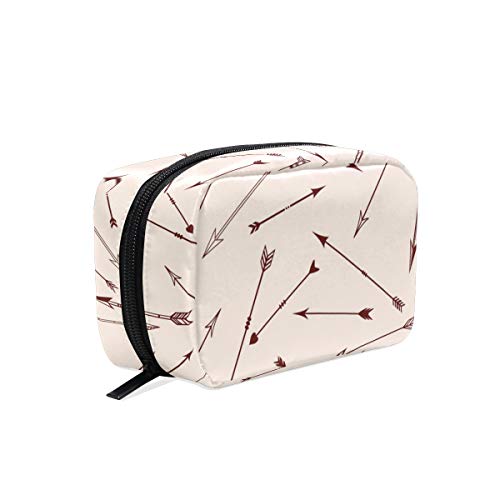 ILEEY Tribal Arrows Cosmetic Pouch - Waterproof Makeup Bag for Women, Travel Toiletry Organizer Case with Zipper, Perfect for Gym, Vacation & Daily Essentials Storage