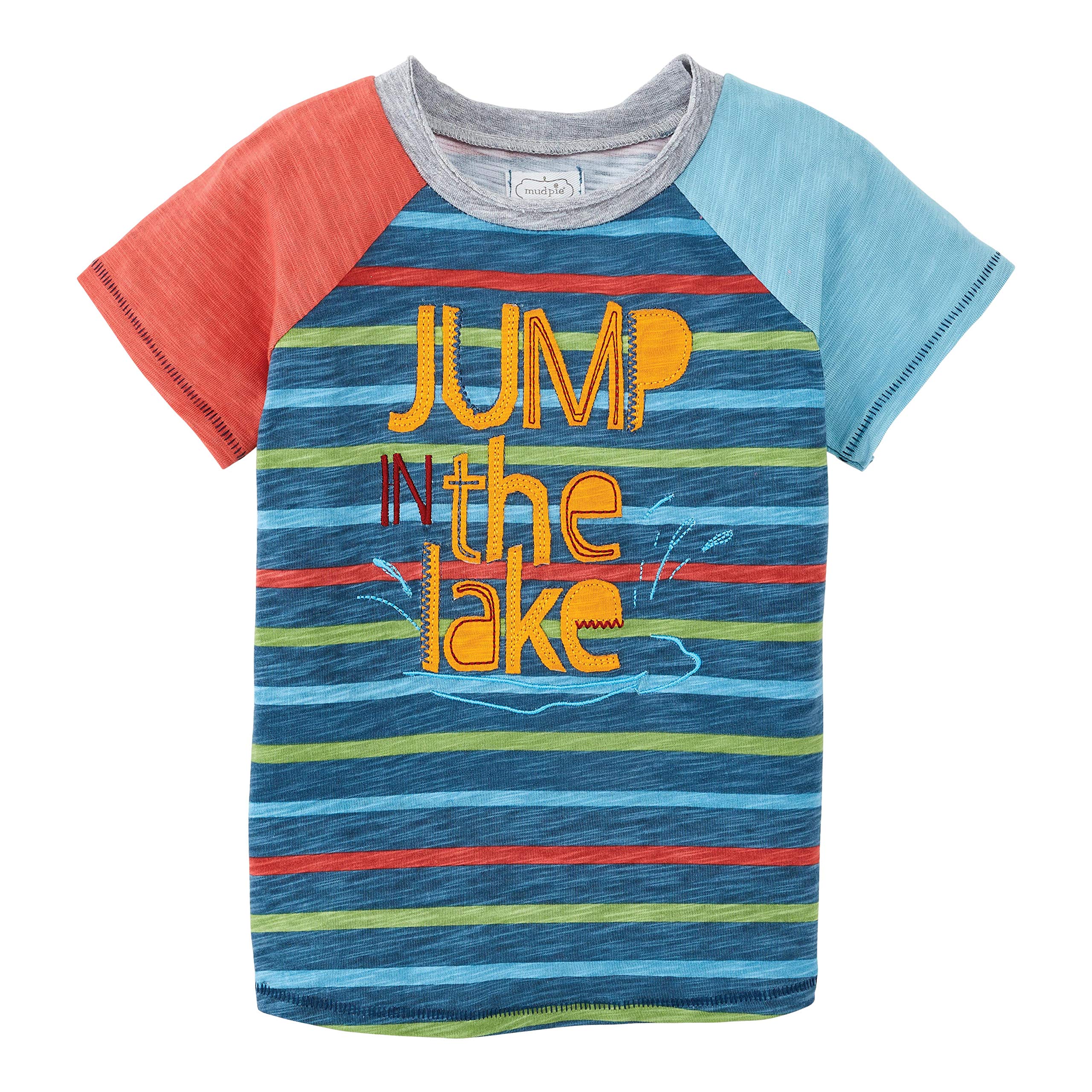 Mud Pie Baby Boys' Jump in The Lake Tee - Cute Summer Graphic T-Shirt for Toddlers - Perfect for Beach, Pool & Outdoor Play