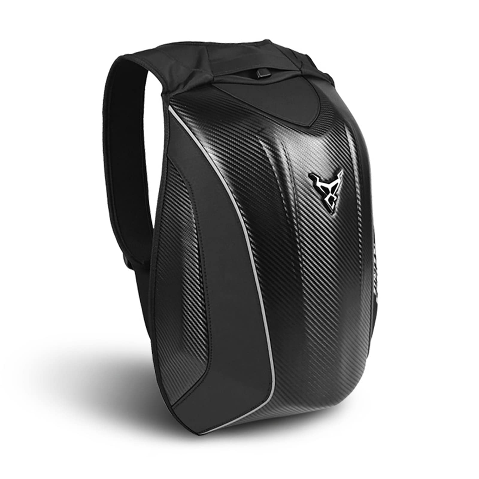 **Men's Waterproof Motorcycle Tail Bag & Seat Bag - Carbon Fiber Motorbike Luggage Backpack, Dual Use as Tank Bag - Perfect for Commuting, Touring & Adventure Rides**