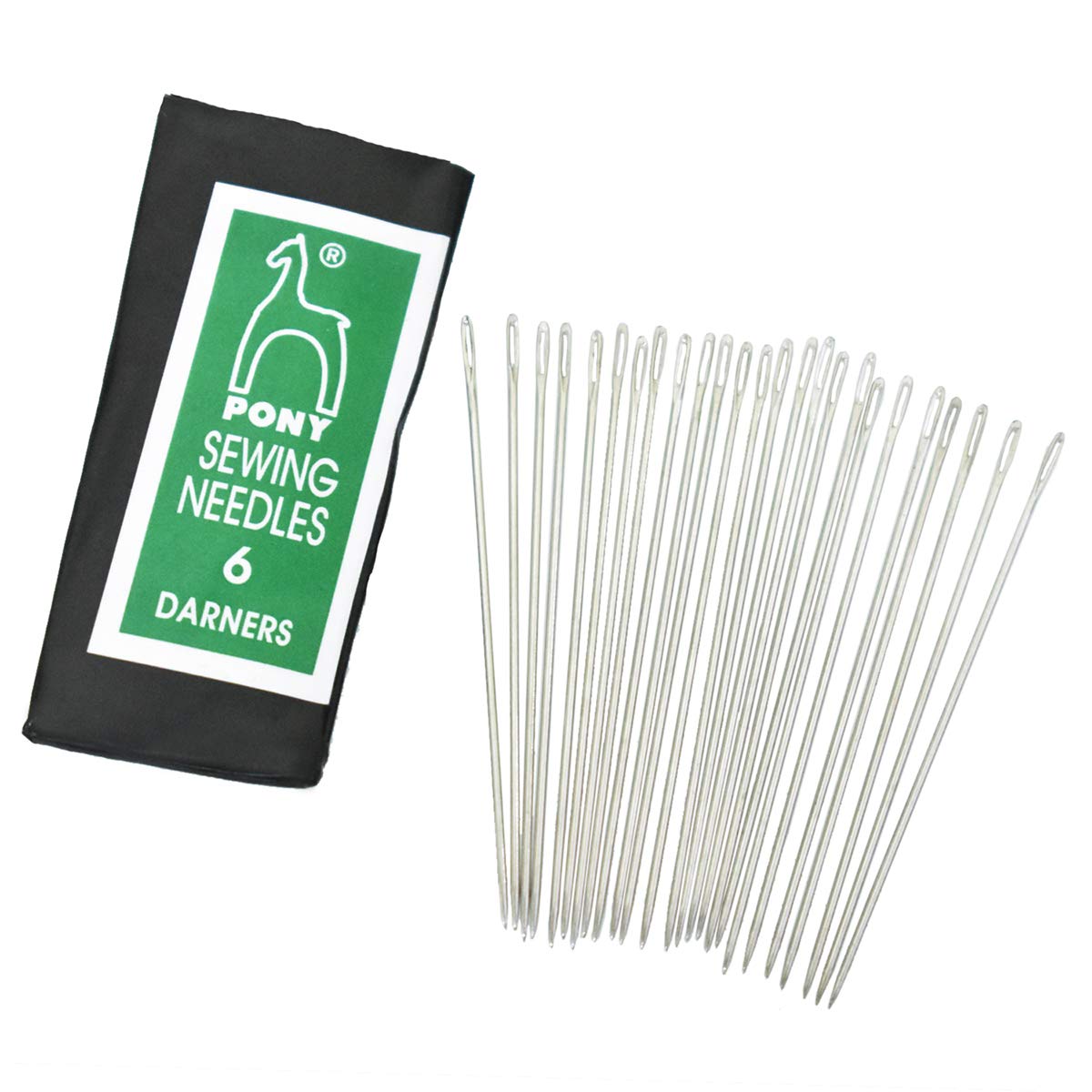 Premium Embroidery Needles for Crafts - Size 6 Pony Darners (25-Pack) | Perfect for Hand Embroidery, Cross Stitch & Sewing Projects