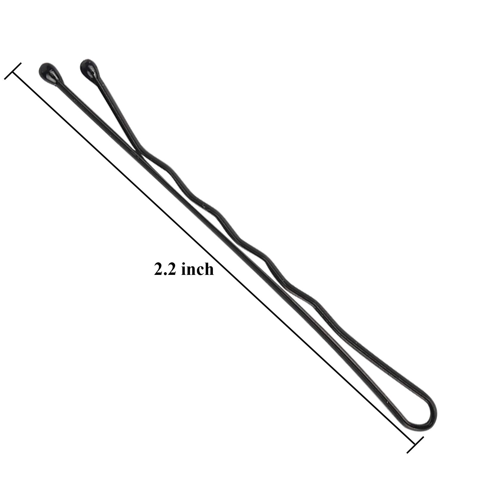 100 Pcs Black Bobby Pins - Strong Metal Hair Pins for Women & Girls - Hair Styling Waved Grips, Bob Pins, Bun Hair Clips - Perfect for Updos, Braids, Ponytails & Everyday Hairstyles