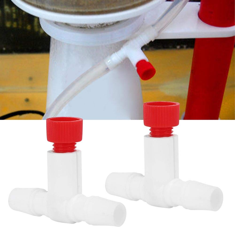 2PCS Aquarium Protein Skimmer Air Valve - Plastic Fish Tank Protein Separator with Fine Adjustment for Saltwater & Freshwater Tanks - Essential Accessories for Marine Aquarium Maintenance
