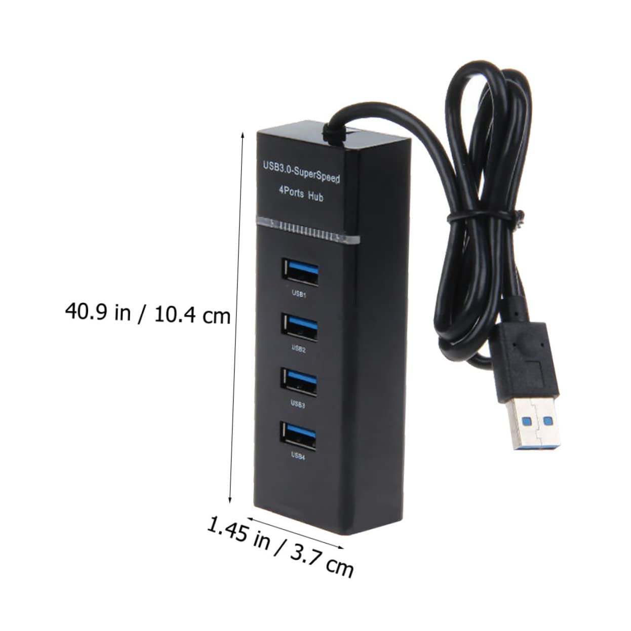 KONTONTY USB 3.0 Hub 4-Port Adapter with Fast Data Transfer and Charging - Perfect for Laptop, PC, Mac, Gaming & Home Office Setup