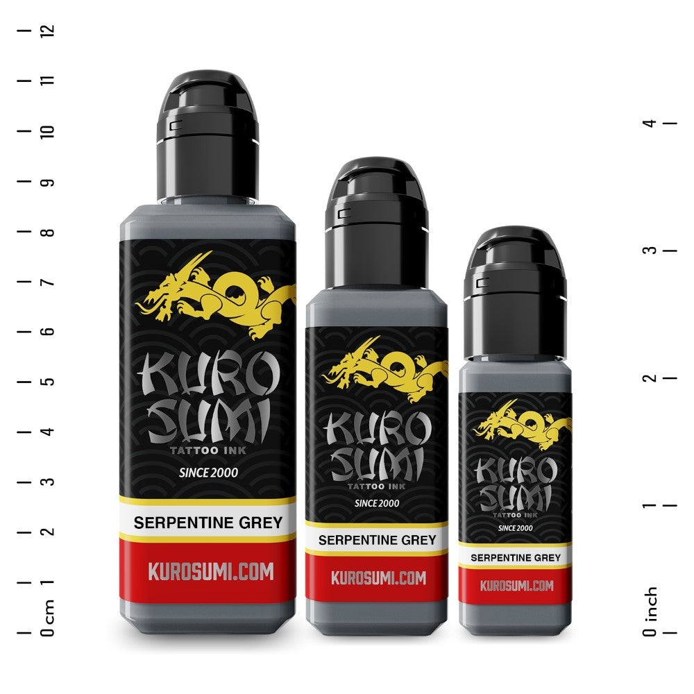 Kuro Sumi Serpentine Grey Tattoo Ink - Professional Quality, Vibrant & Long-Lasting - Perfect for Tattoo Artists, Body Art & Permanent Makeup