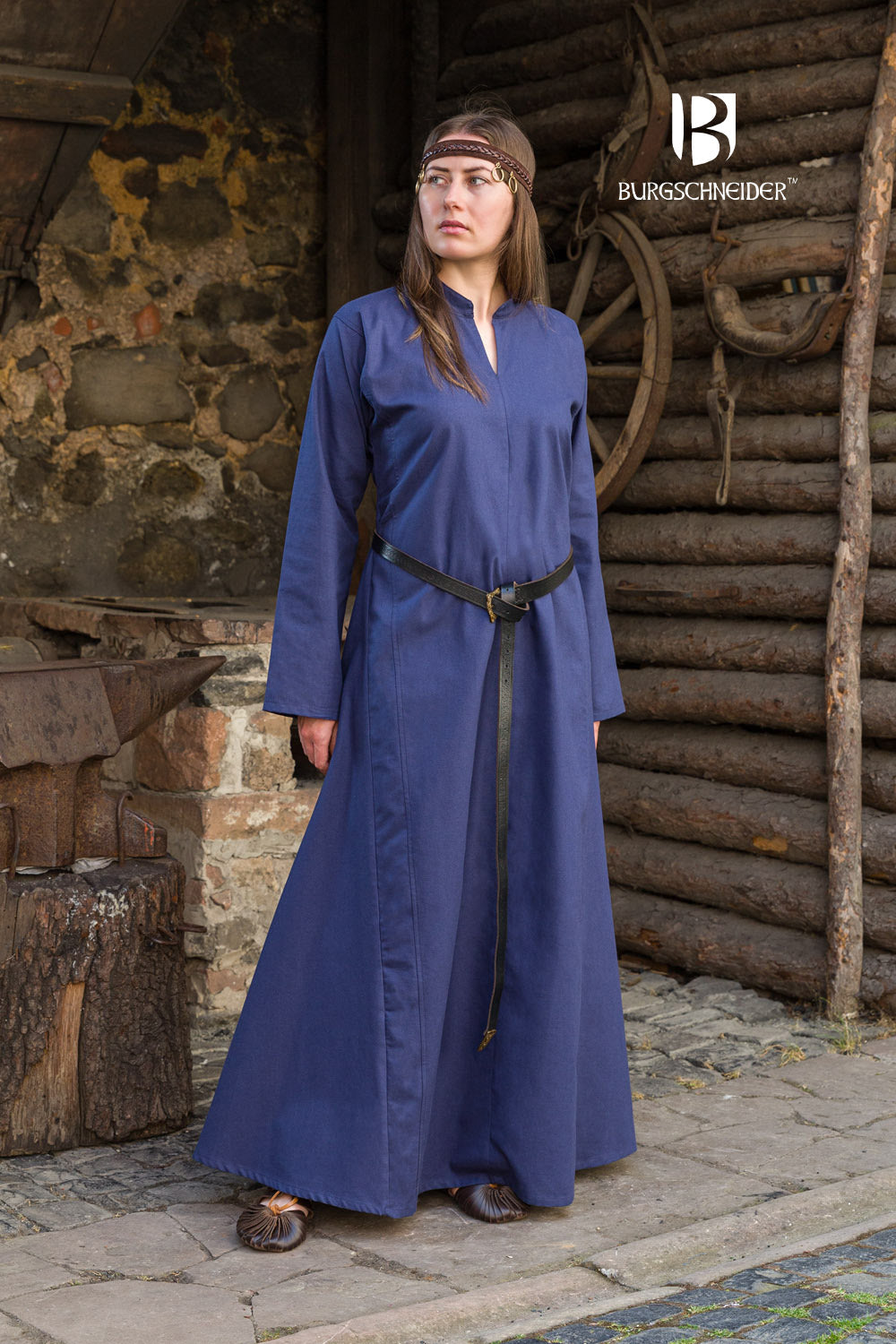 Elegant Rus Dress Marzena in Dark Blue - Perfect for Weddings, Parties & Special Occasions
