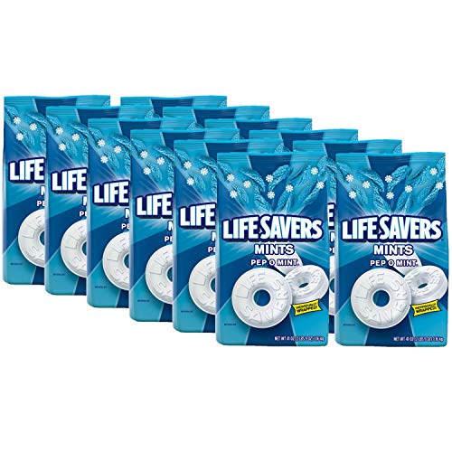 Lifesavers Hard Candy Mints - Pep-O-Mint Flavor, 41 oz Bulk Bag (Pack of 12) | Refreshing Breath Mints for Office, Travel & Everyday Use
