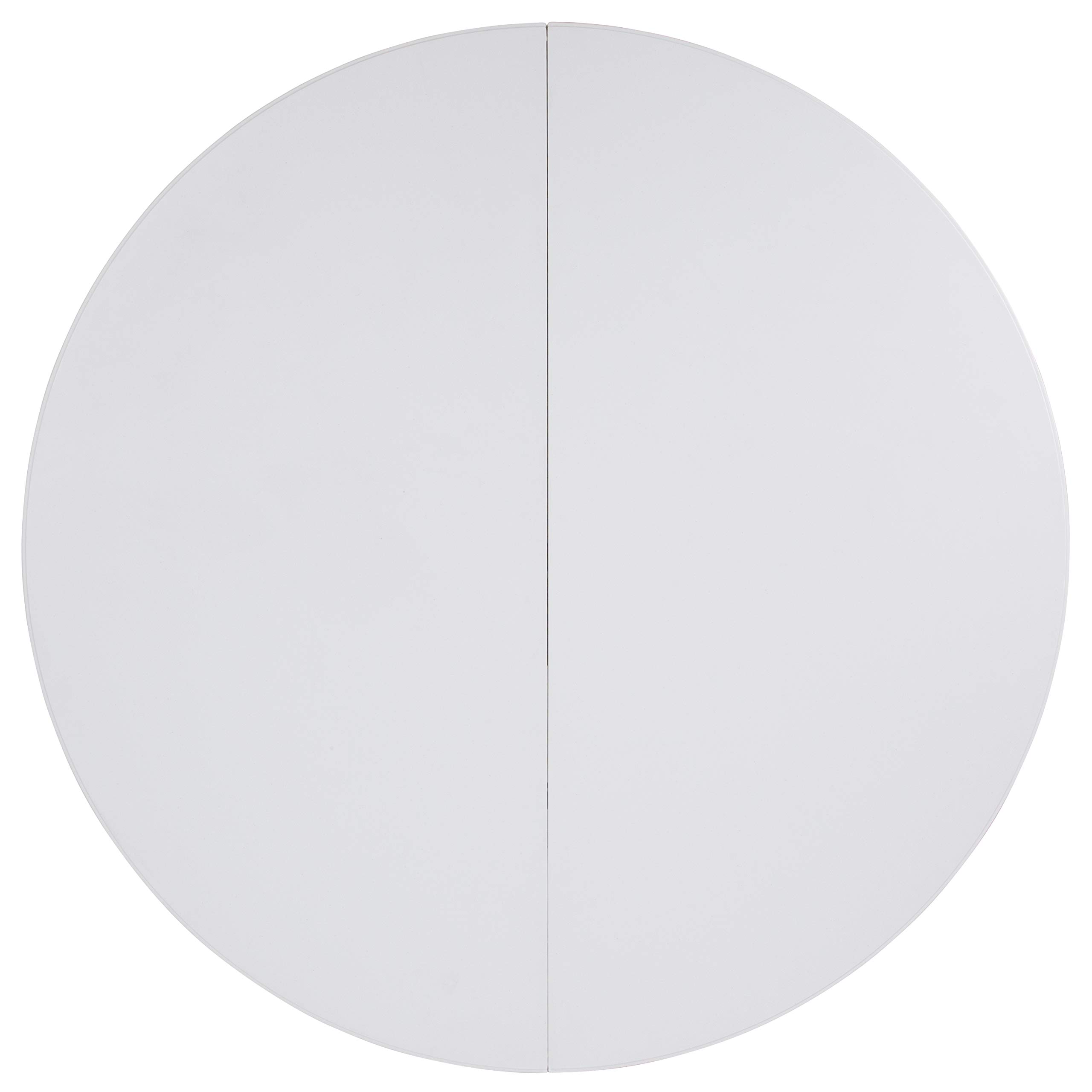 6-Foot Round Bi-Fold Granite White Plastic Folding Table with Handle - Perfect for Parties, Events, and Outdoor Gatherings