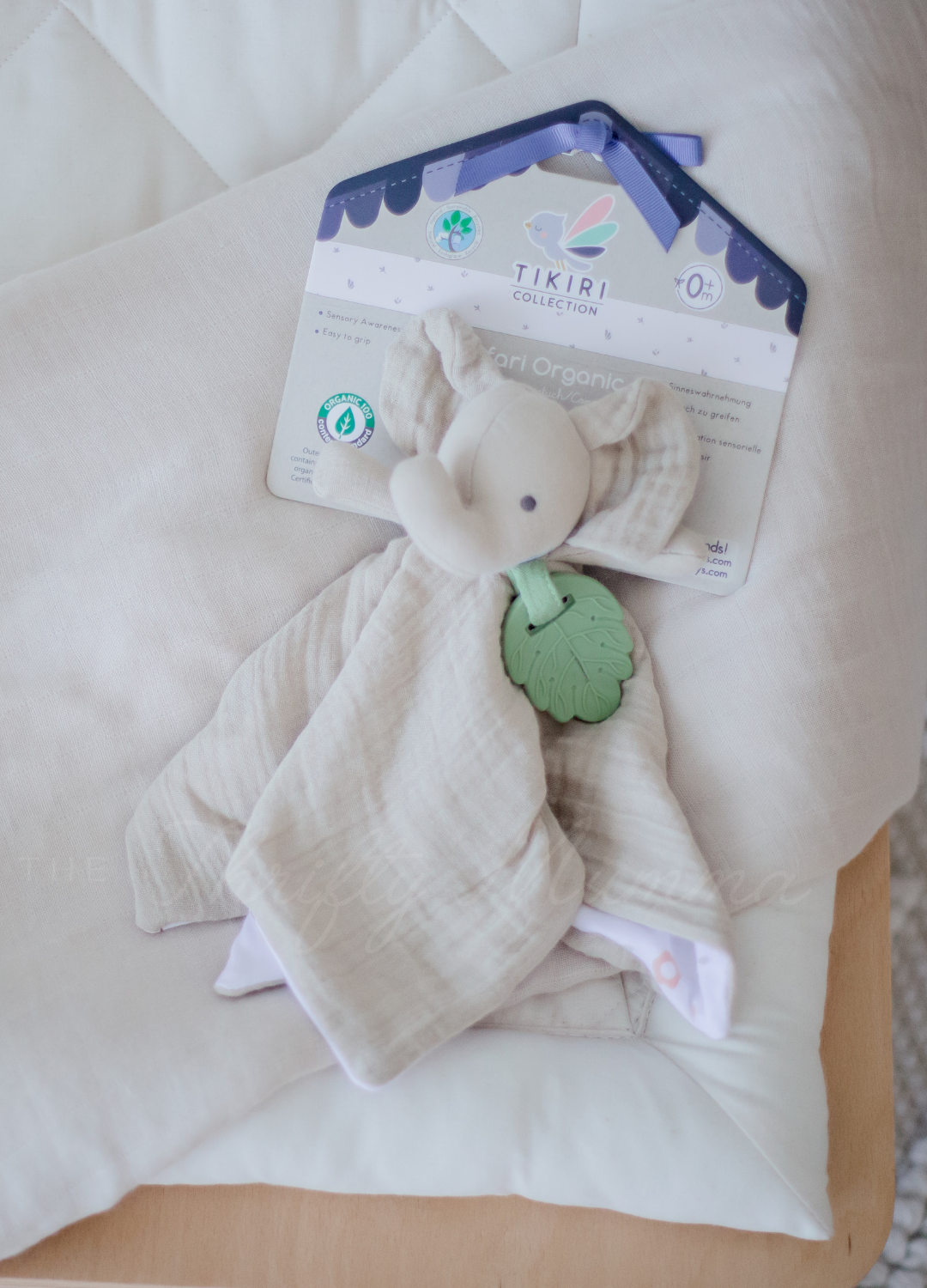 Organic Baby Comforter with Natural Rubber Teether - Soft & Safe for Newborns & Toddlers - Perfect for Soothing, Teething & Sleep Time