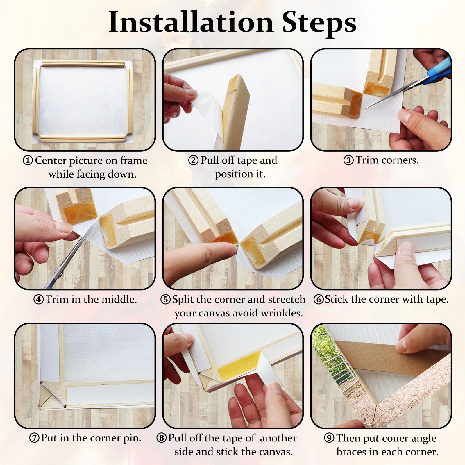 DIY Wood Canvas Stretcher Bars 24X32 Inches - Premium Gallery Wrap Poster Frame Kit for Canvas Paintings | Easy to Assemble | Perfect for Home Decor, Art Studios & Professional Framing