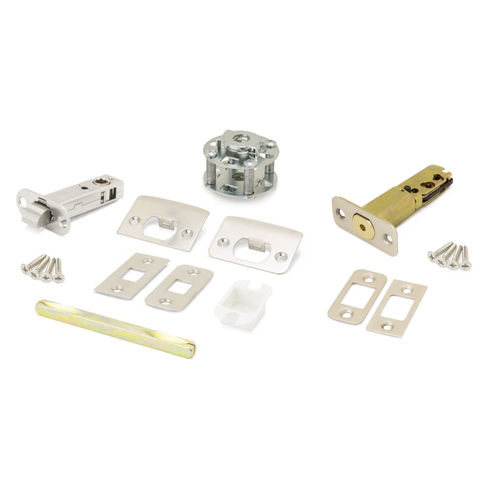 Royal Zinc Die-Cast Door Lever Set with Deadbolt & Back Plates - Polished Chrome Finish, 2-3/4