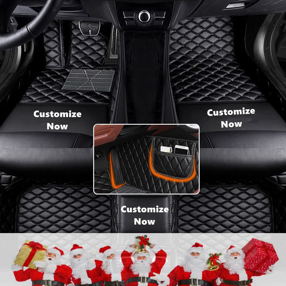 Premium All-Weather Car Floor Mats for Toyota Celica 2000-2006 - Heavy Duty Non-Slip Leather Liners, Full Coverage Protection, Black - Perfect for Daily Commute & Road Trips