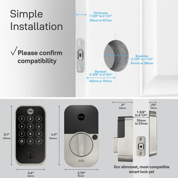 Yale Assure Lock 2 Touch with Z-Wave - Smart Deadbolt Fingerprint Entry Door Lock in Bronze Finish | Keyless Smart Home Security for Front Door, Apartment & Vacation Rental