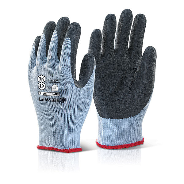 Beeswift MP1 Multi-Purpose Latex Safety Gloves - Durable, Flexible & Chemical Resistant for Cleaning, Gardening & Industrial Use