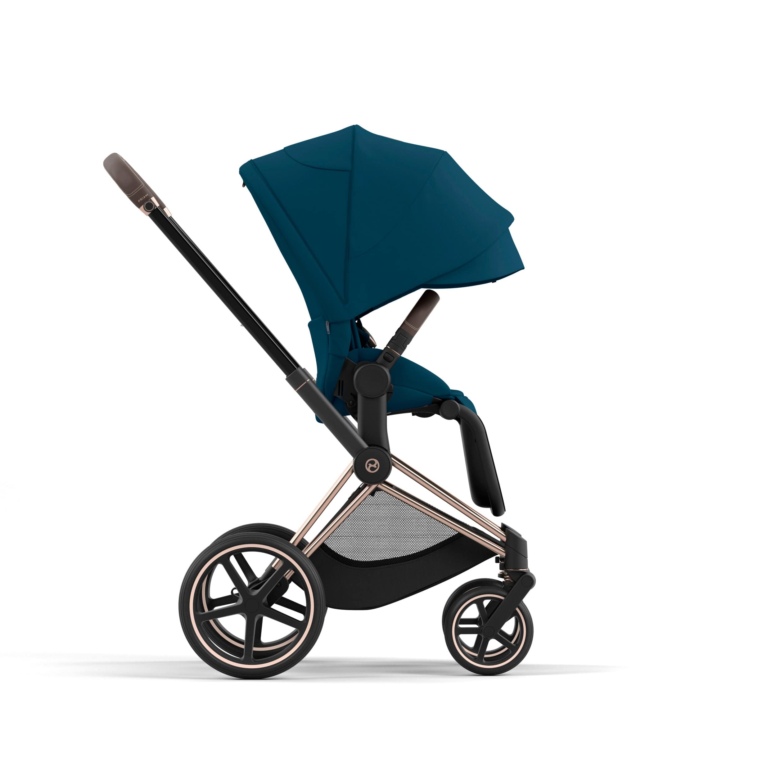 Cybex Priam 4 Complete Luxury Stroller - Rose Gold & Brown | Premium Baby Stroller for Newborns & Toddlers | Perfect for City Walks, Shopping & Travel