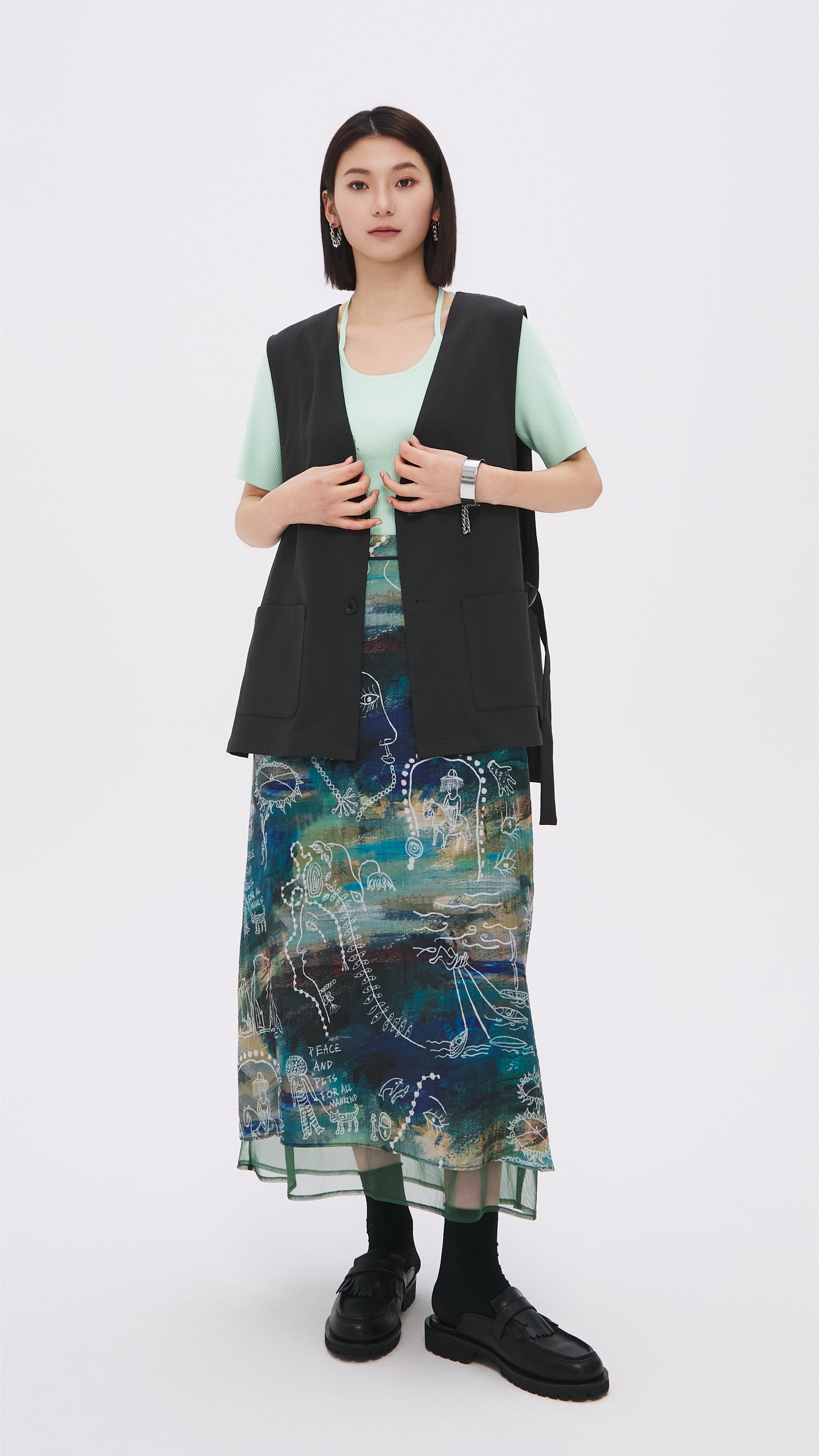 Stylish Waistcoat with Side Slits for Men & Women - Trendy Formal & Casual Vest for Office, Wedding & Everyday Wear