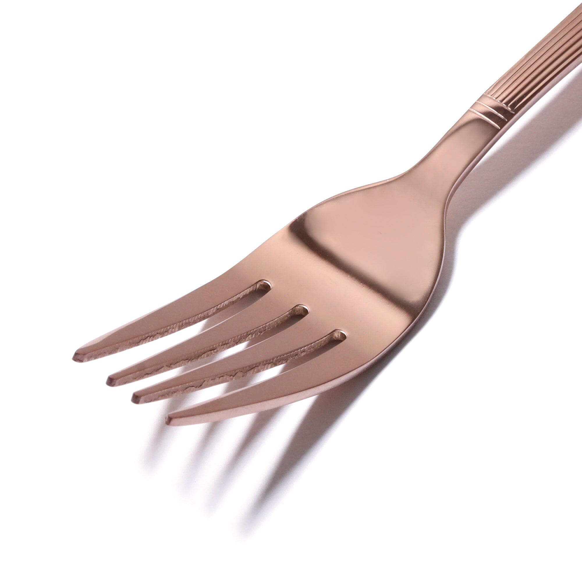 10-Piece Stainless Steel & Copper Cutlery Set - Elegant Flatware for Dining, Gifts, and Home Decor