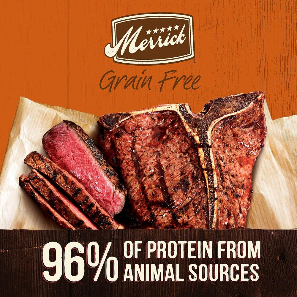 96% Grain-Free Real Texas Beef Dinner for Adult Dogs - High Protein, Natural Ingredients, Healthy & Nutritious Dog Food for Active & Senior Dogs - Perfect for Daily Meals, Training Treats & Weight Management