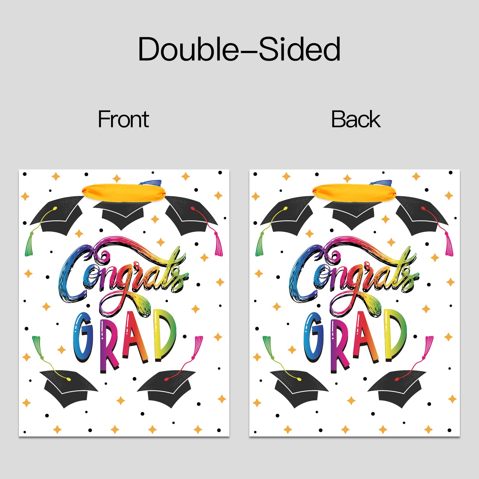 2022 Graduation Gift Bags - 11.5 Inch Congrats Grad Party Favor Bags with Tissue Paper for College, High School, 8th Grade & Kindergarten | Perfect for Graduation Ceremonies, Class Parties & Nursing School Celebrations
