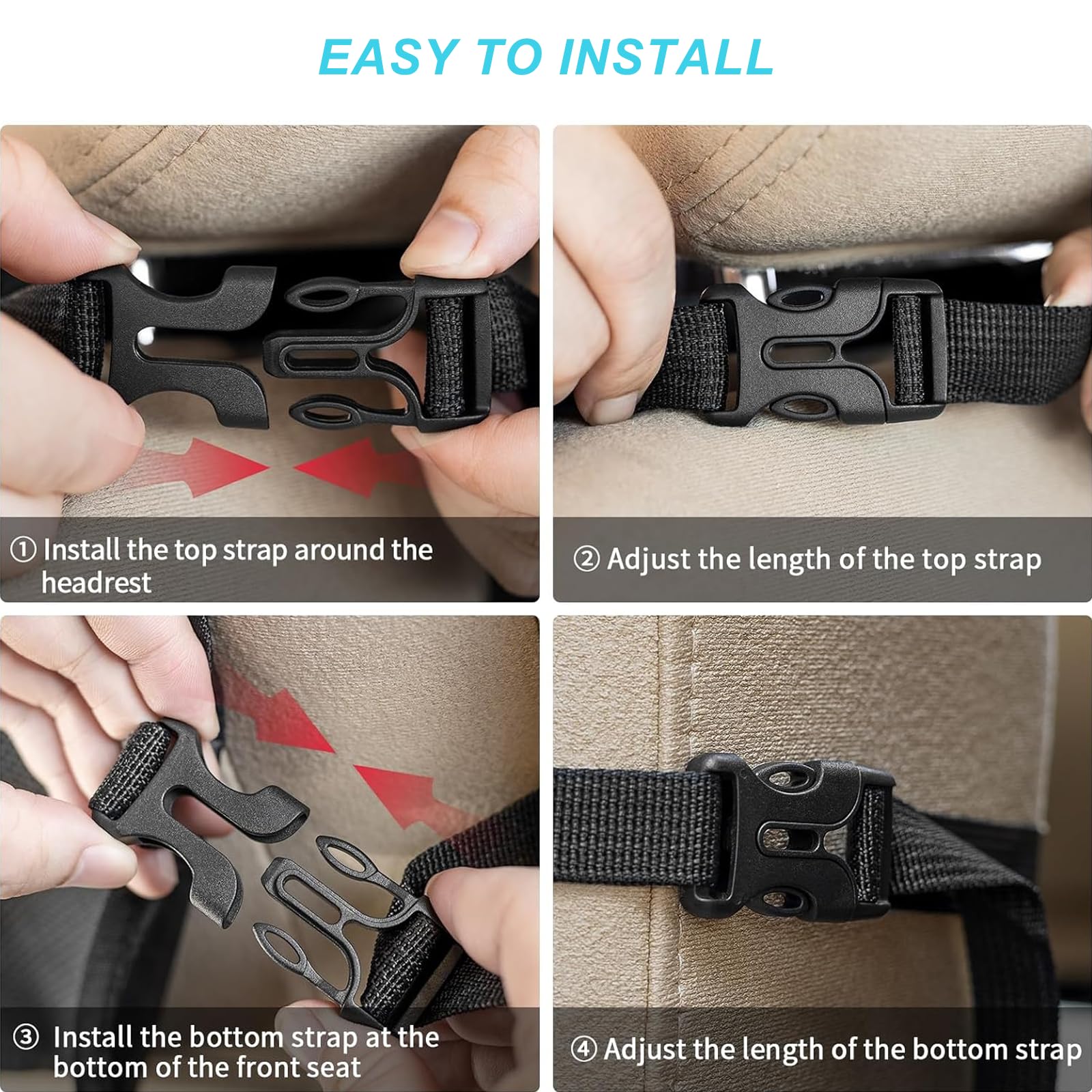 Matenf Car Seat Organizer with 9 Storage Pockets & 10