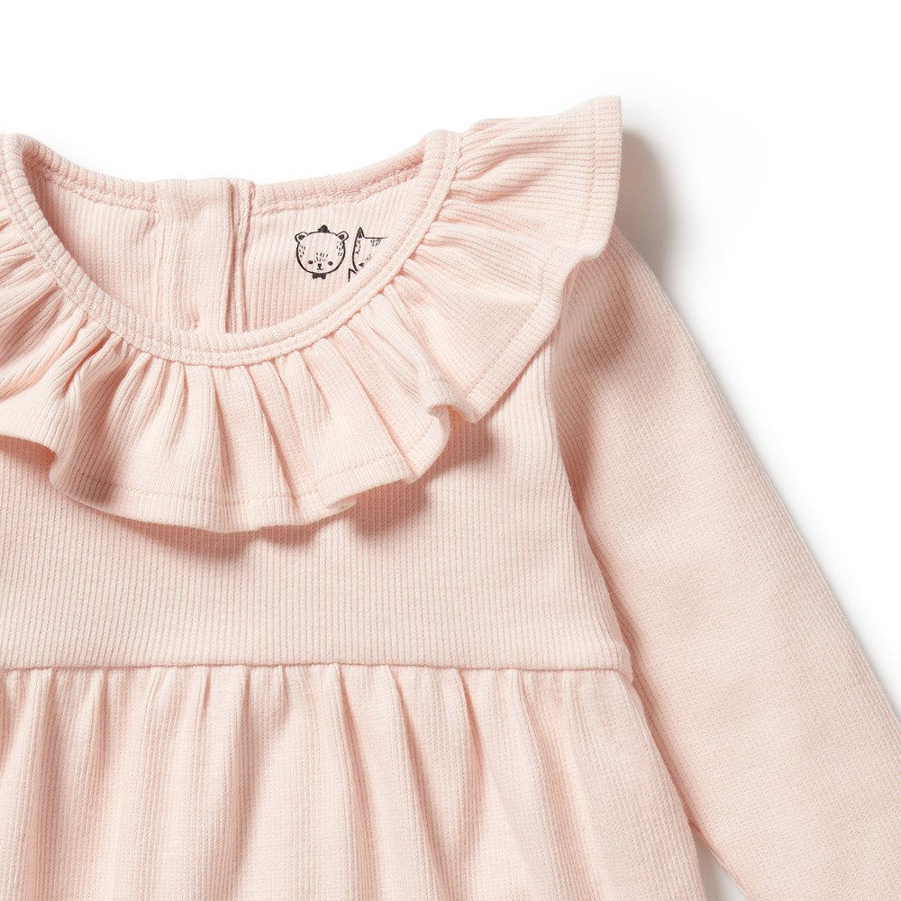 Pink Organic Cotton Ruffle Dress for Girls - Soft & Comfortable Toddler Summer Outfit - Perfect for Parties, Photos & Special Occasions