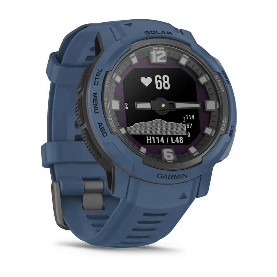 Instinct Crossover Solar Smartwatch - GPS, Heart Rate Monitor & Solar Charging for Outdoor Adventures, Fitness Tracking & Daily Use