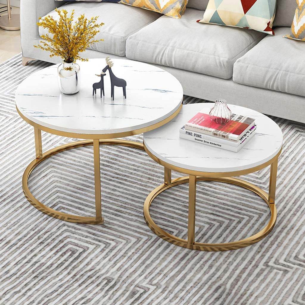 Emmie I White Gloss Sintered Stone Coffee Table - Modern Living Room Centerpiece for Home Decor & Entertainment Spaces