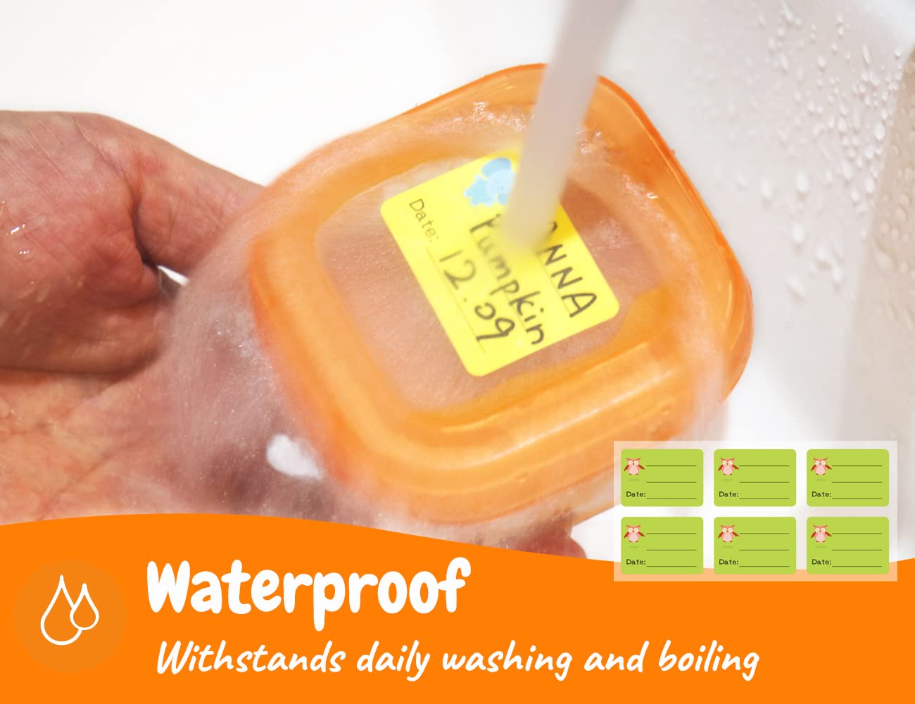 **Removable Baby Food Labels - Write-On Daycare Date Labels for OXO Tot Containers, Trays & Jars - Freezer & Dishwasher Safe - Perfect for Infant Meal Prep & Daycare Organization**