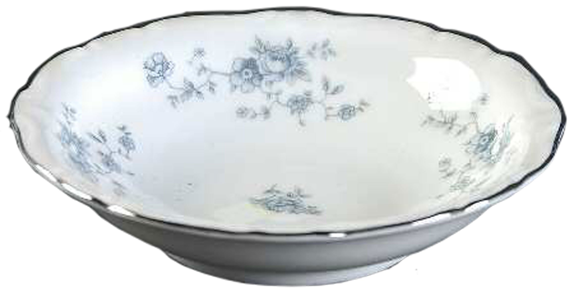 Johann Haviland Blue Garland Fruit Sauce Berry Bowl - Vintage Fine China Dessert Dish for Berries, Ice Cream & Salads - Perfect for Elegant Dining & Tea Parties