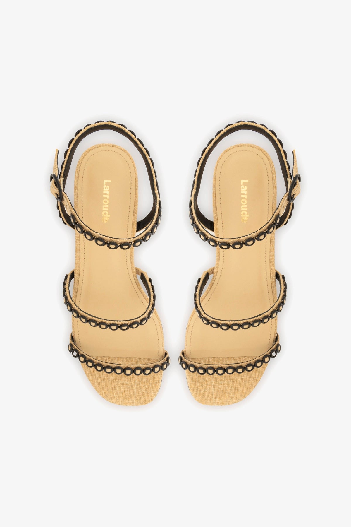 Milanina Beige Raffia Flat Sandals - Comfortable Summer Women's Sandals for Beach, Vacation & Casual Outings