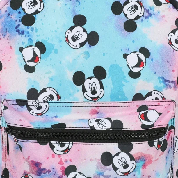 Disney Mickey Mouse Tie Dye 16.5 Inch Backpack for School, Travel & Everyday Use - Cute Cartoon Character Design for Kids & Teens