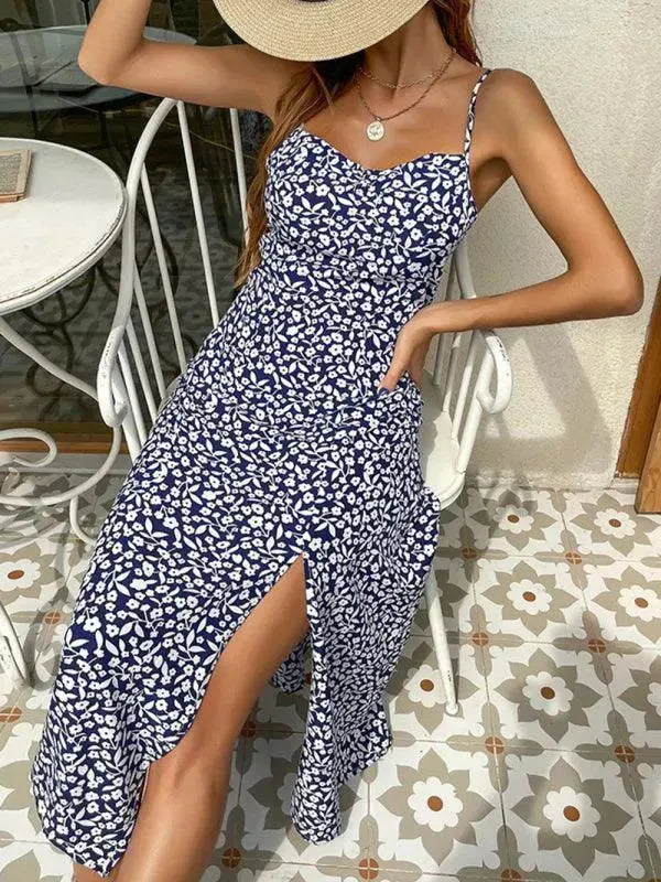 Women's Floral Print Summer Sun Dress - Lightweight & Breathable for Beach, Vacation & Casual Outings