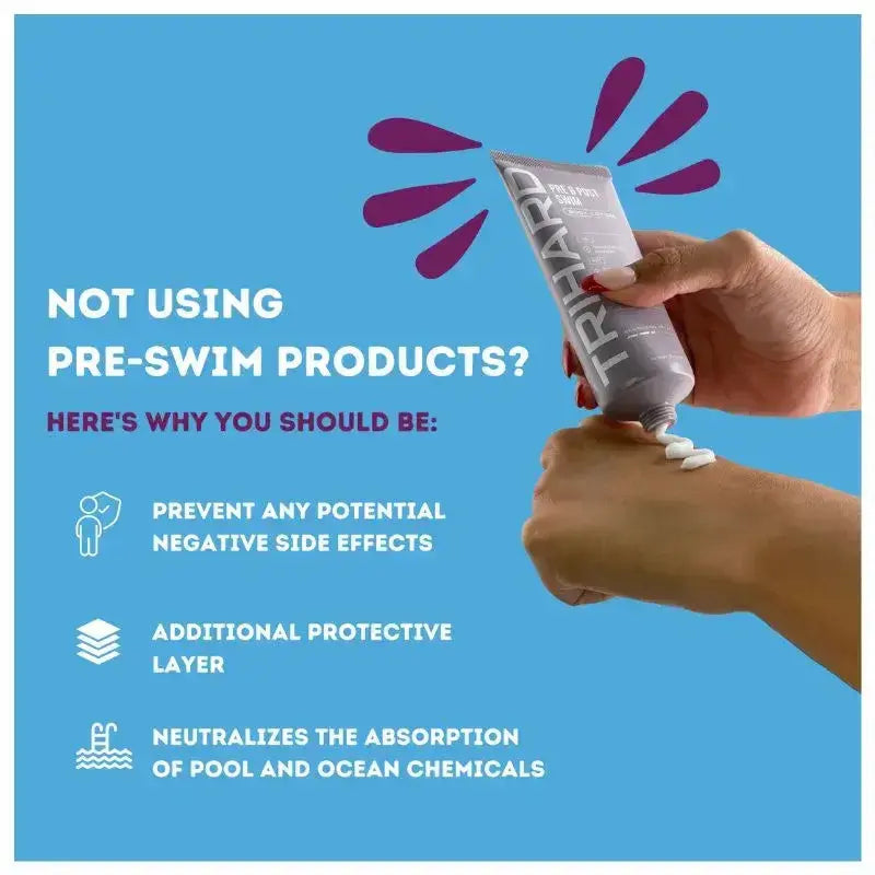 Pre & Post Swim Body Lotion - Hydrating Moisturizer for Swimmers | Protect & Nourish Skin Before & After Swimming Pool, Beach or Water Sports