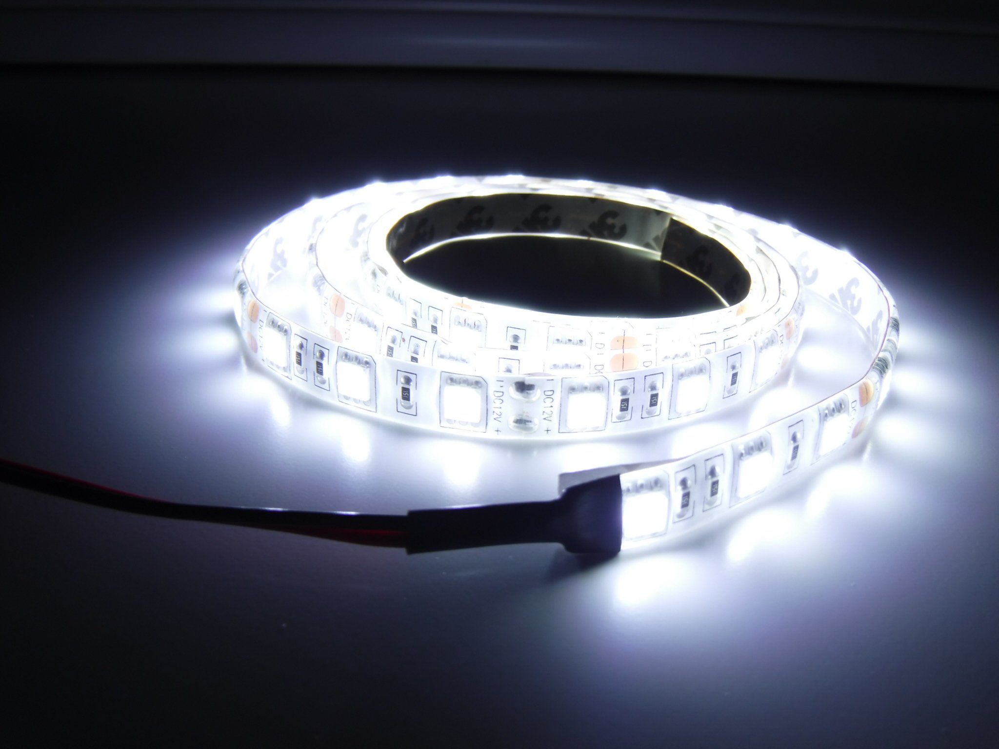 12V Marine Flexible LED Light Strip - 8ft Waterproof White Boat Lighting for Underwater, Deck, and Cabin Use
