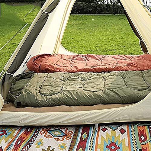 Warm & Cozy Cotton Brillone Hooded Sleeping Bag for Camping, Hiking & Travel - Olive Green | Perfect for Outdoor Adventures & Cold Weather Camping