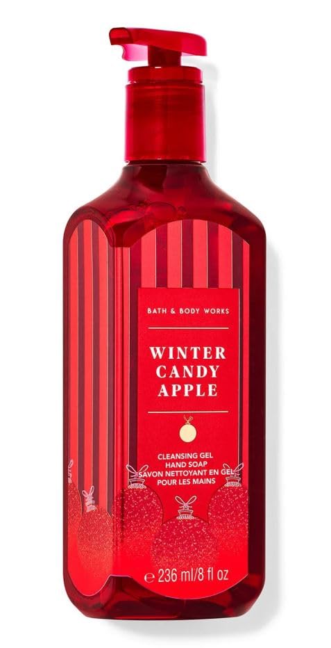 Bath & Body Winter Candy Apple Scented Hand Soap - 8 Fl Oz | Natural Essential Oils | Moisturizing Cleansing Gel | Perfect for Holiday Gifts & Winter Hand Care