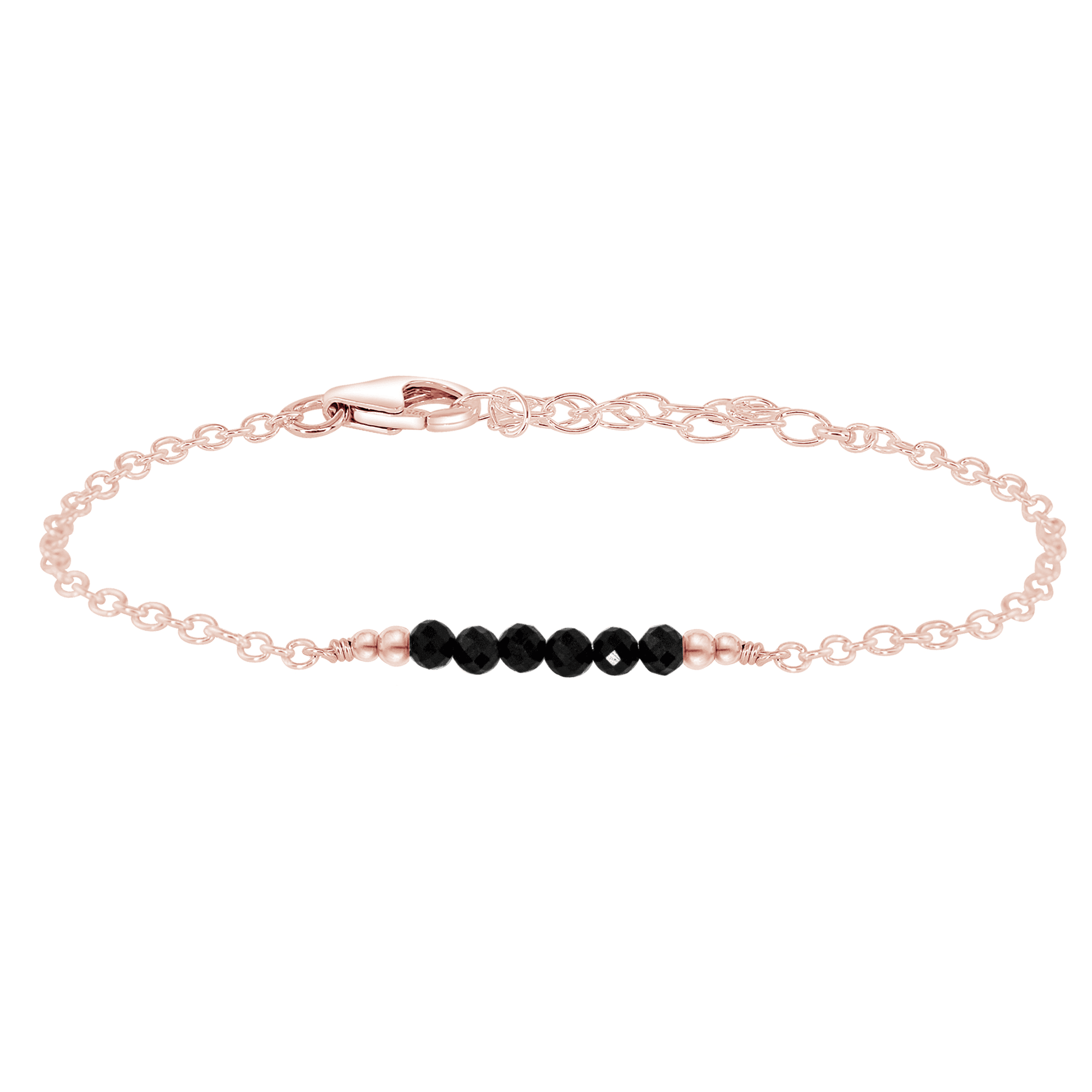 Sparkling Black Tourmaline Gemstone Faceted Bead Bar Bracelet for Women - Healing Crystal Jewelry for Protection, Energy & Style - Perfect for Meditation, Yoga & Everyday Wear