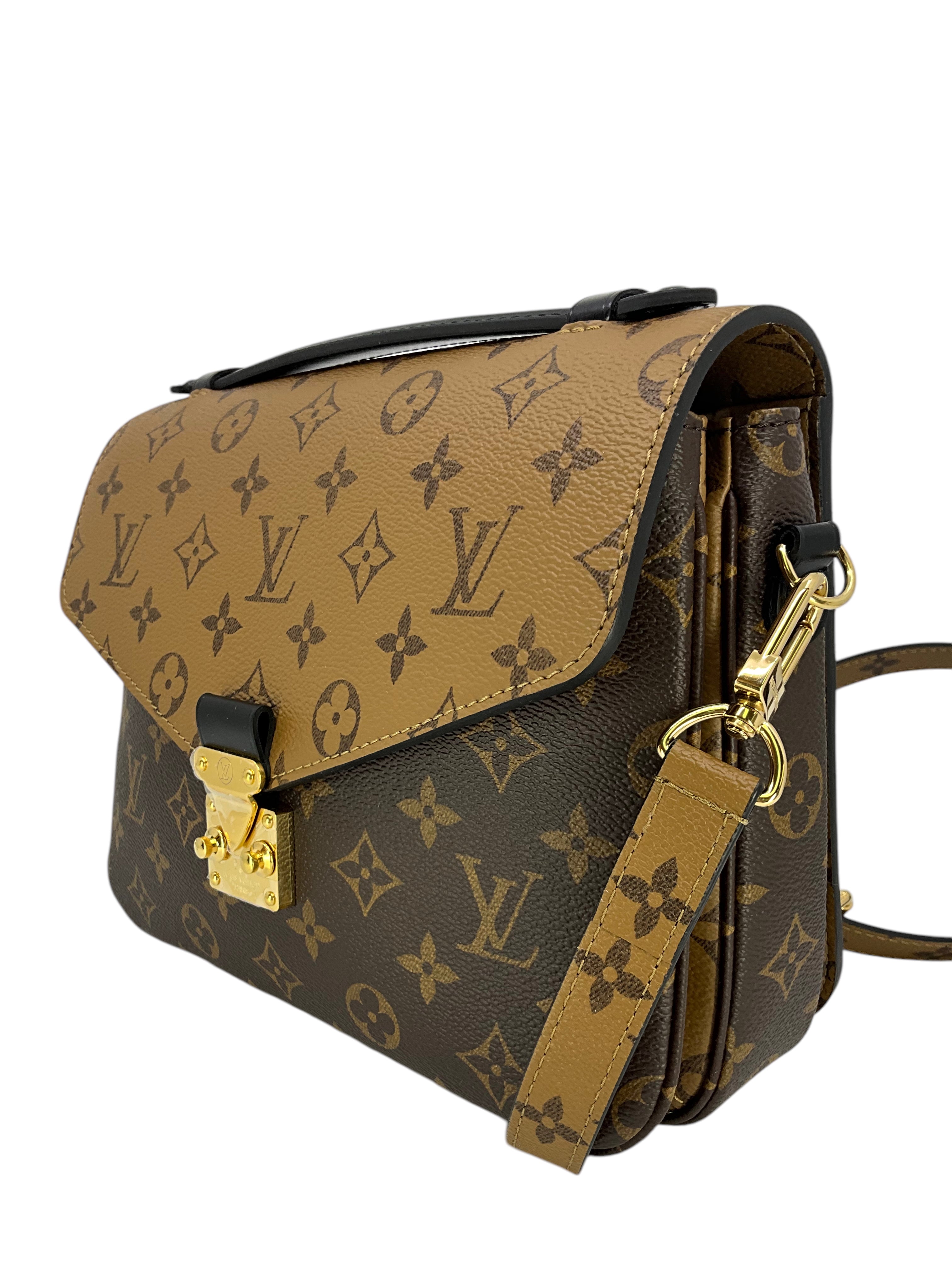 Authentic Louis Vuitton Reverse Monogram Pochette Metis Crossbody Bag - New Luxury Handbag for Women, Perfect for Work, Travel & Everyday Use