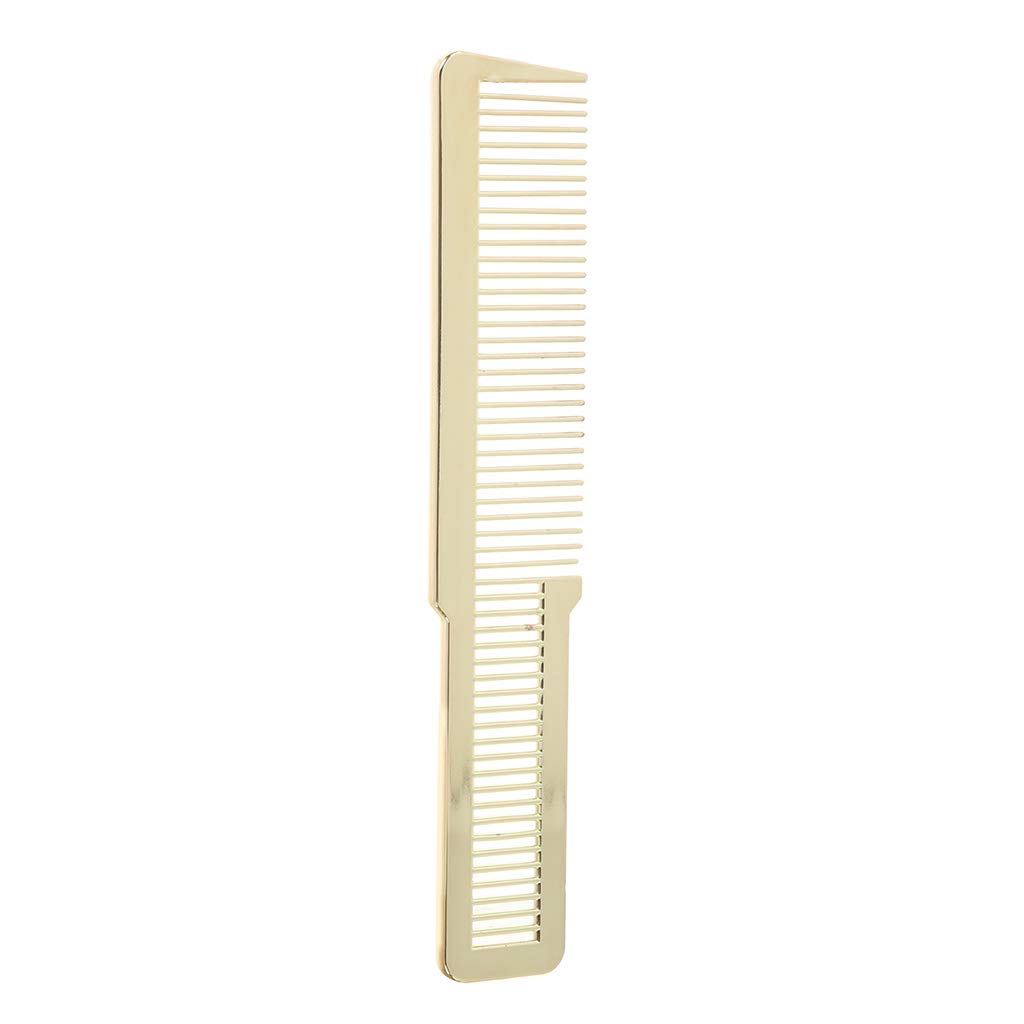 Professional Barber Comb for Fade Haircuts - VMS INDIA Large Flat Top Clipper Comb with Golden Finish | Perfect for Men's Grooming, Salon Styling & DIY Haircuts at Home